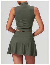 Load image into Gallery viewer, Womens Sollinarry Brushed Yoga Vest Tight Fitting Cinched Running Fitness Top Casual Exercise Yoga Clothes
