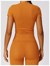 Load image into Gallery viewer, Womens Sollinarry Spring T Shirt Quick Drying Yoga Clothes Short Sleeve Workout Blouse Outdoor Running Sports Short Sleeve Top
