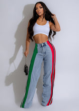Load image into Gallery viewer, Light Blue Denim Red and Green
