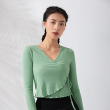 Load image into Gallery viewer, Tight Workout Clothes Women Solid Color Sports Top Running Long Sleeve T Shirt Outer Wear Elastic Yoga Clothes Autumn
