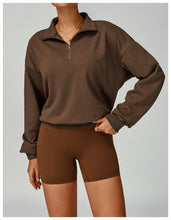 Load image into Gallery viewer, Womens Autumn Winter Zipper Sweater Casual Loose Windproof Warm All Matching Running Fitness Sportswear Sweater
