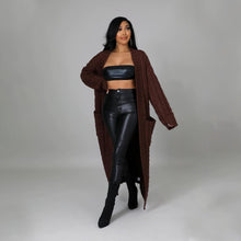 Load image into Gallery viewer, Womens Autumn Winter Casual Long Sleeve Long Sweater Coat
