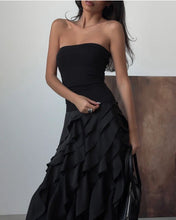 Load image into Gallery viewer, Spring Summer Romantic Chic Layered Irregular Asymmetric Ruffled A line Skirt
