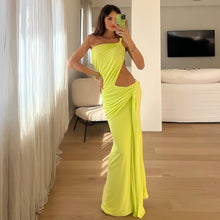 Load image into Gallery viewer, Summer Sexy One Shoulder Backless Tube Pleated Dress
