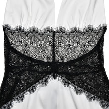 Load image into Gallery viewer, Summer Elegant Deep V Plunge Silky Satin Halter Sheer Waist Tight Sexy Dress
