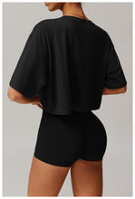 Load image into Gallery viewer, Sollinarry Brushed Sports Short Sleeved Top Comfortable O neck Short Fitness Running Yoga T-Shirt
