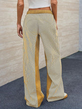 Load image into Gallery viewer, Womens Striped Wide Straight Leg J Spring Autumn Casual Loose Color Matching Slimming Jeans
