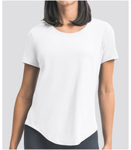 Load image into Gallery viewer, Womens Summer Simple Loose-Fitting Sanding Yoga Short Sleeve Lightweight Breathable Sports Running Fitness Top
