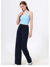 Load image into Gallery viewer, Womens Halter Lace up Yoga Clothes Vest High Grade Sexy Beauty Back Slim Fit Fitness Vest Bra
