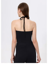 Load image into Gallery viewer, Womens Halter Lace up Yoga Clothes Vest High Grade Sexy Beauty Back Slim Fit Fitness Vest Bra
