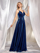 Load image into Gallery viewer, Sexy V neck Strap Elegant Prom Evening Dress Party Dress Women
