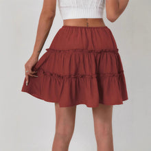 Load image into Gallery viewer, Women Clothing Lace up Adjustable Short Skirt Anti Exposure Pants Lining High Waist Skirt for Women

