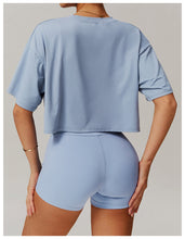 Load image into Gallery viewer, Sollinarry Brushed Sports Short Sleeved Top Comfortable O neck Short Fitness Running Yoga T-Shirt
