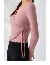 Load image into Gallery viewer, Tight Workout Clothes Women Solid Color Sports Top Running Long Sleeve T Shirt Outer Wear Elastic Yoga Clothes Autumn
