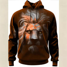 Load image into Gallery viewer, Men&#39;s Fashion Brand Lion&#39;s Head 3D Hoodie
