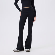 Load image into Gallery viewer, Womens Low Waist Wide Brimmed Bell Bottom Pants Yoga Trousers Slimming Skinny Workout Pants Slim Fit Hipp Lifting Pants
