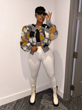 Load image into Gallery viewer, Womens Autumn Winter Retro Three Dimensional Floral Loose Single Breasted Cardigan Short Coat Trend Clip 3D Rose
