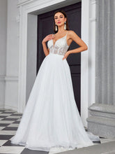 Load image into Gallery viewer, Suspender Tube Top Light Wedding Dress Simple Travel Photography Dress Prom Evening Dress
