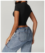 Load image into Gallery viewer, Sollinarry Casual All Match Tight Quick Drying Workout Top Yoga Clothes Running Pilates Sports T Shirt Short Sleeve
