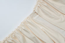Load image into Gallery viewer, Women Clothing Summer off Neck Mesh Stitching Sexy Slim Fit Pleated Dress
