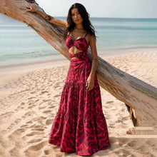 Load image into Gallery viewer, Womens Printed Hollow Out Cutout Swimsuit
