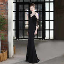 Load image into Gallery viewer, Wedding Toast Dress Bride Long Sling Appreciation Dinner Slim-Fit Fishtail Car Model Exhibition Dress Formal Gown
