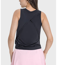 Load image into Gallery viewer, Moisture Wicking Breathable Loose Blouse Yoga Clothing Cool Cross Stitching Sports Top Vest
