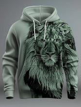 Load image into Gallery viewer, Men&#39;s Fashion Brand Lion&#39;s Head 3D Hoodie
