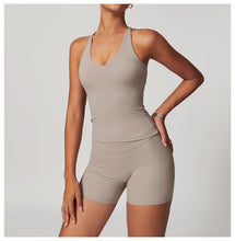 Load image into Gallery viewer, Sollinarry Cross Beauty Back Brushed Tight Outdoor Workout Exercise Underwear Yoga Vest Jacket
