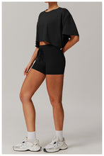 Load image into Gallery viewer, Sollinarry Brushed Sports Short Sleeved Top Comfortable O neck Short Fitness Running Yoga T-Shirt
