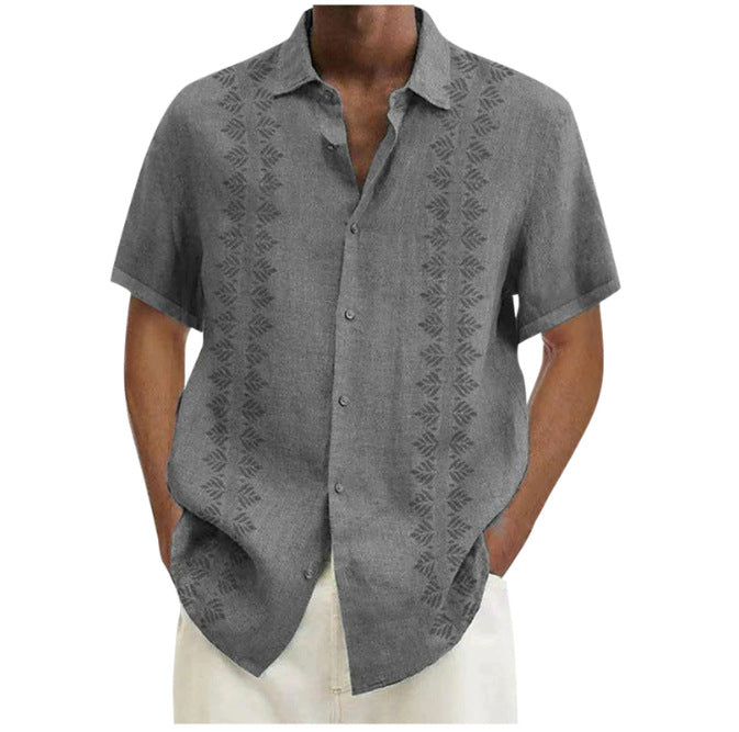 Mens Digital Printing Polyester Plain Short Sleeve Shirt