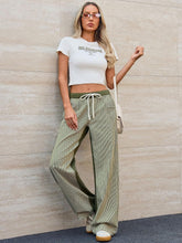 Load image into Gallery viewer, Womens Striped Wide Straight Leg J Spring Autumn Casual Loose Color Matching Slimming Jeans
