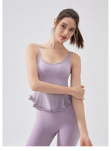 Load image into Gallery viewer, Womens Air Sense Beauty Back Lace Yoga Vest with Chest Pads Pilates Workout Underwear Sports Bra
