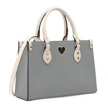 Load image into Gallery viewer, Ti Amo I love you - Exclusive Brand - Oslo Grey - Luxury Womens PU Tote Bag - Cream Straps
