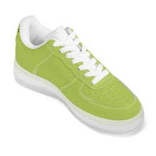 Load image into Gallery viewer, Ti Amo I love you - Exclusive Brand - Light Salad Green - Skelton Hands with Heart - Transparent Low Top Air Force Leather Shoes
