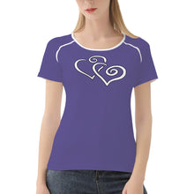 Load image into Gallery viewer, TI Amo I love you - Exclusive Brand - Butterfly Bush 2 - Double White Heart - Women&#39;s T shirt - Sizes XS-2XL
