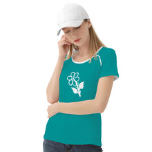 Load image into Gallery viewer, Ti Amo I love you - Exclusive Brand - Veridian Green - White Daisy - Women&#39;s T shirt - Sizes XS-2XL
