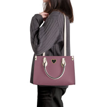 Load image into Gallery viewer, Ti Amo I love you - Exclusive Brand - Raspberry Glacé - Luxury Womens PU Tote Bag - Cream Straps
