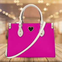 Load image into Gallery viewer, Ti Amo I love you - Exclusive Brand - Hollywood Cerise - Luxury Womens PU Tote Bag - Cream Straps
