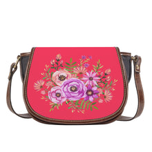 Load image into Gallery viewer, Ti Amo I love you - Exclusive Brand - Radical Red - Floral Bouquet -  Saddle Bag
