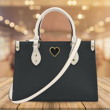 Load image into Gallery viewer, Ti Amo I love you - Exclusive Brand - Pirate Black - Luxury Womens PU Tote Bag - Cream Straps
