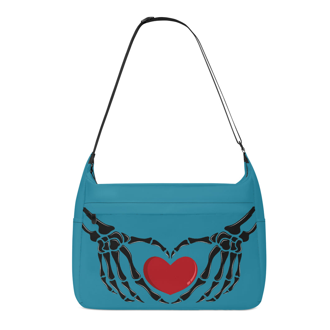 Ti Amo I love you - Exclusive Brand - Jelly Bean - Skeleton Heart Hands  -  Journey Computer Shoulder Bag