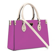 Load image into Gallery viewer, Ti Amo I love you - Exclusive Brand - Purplish Pink - Luxury Womens PU Tote Bag - Cream Straps
