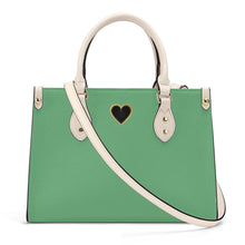 Load image into Gallery viewer, Ti Amo I love you - Exclusive Brand - Soft Green - Luxury Womens PU Tote Bag - Cream Straps
