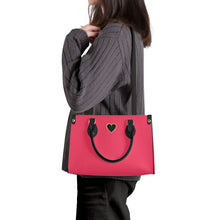 Load image into Gallery viewer, Ti Amo I love you - Exclusive Brand - Radical Red - Luxury Womens PU Tote Bag - Black Straps
