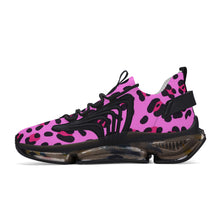 Load image into Gallery viewer, Ti Amo I love you - Exclusive Brand - Womens - Persian Pink with Cerise Leopard Spots -  Air Max React Sneakers - Black Soles
