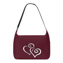 Load image into Gallery viewer, Ti Amo I love you - Exclusive Brand - Heath - Double White Heart - Journey Computer Shoulder Bag
