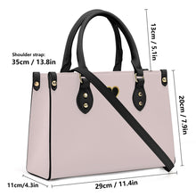 Load image into Gallery viewer, Ti Amo I love you - Exclusive Brand - Oyster Pink - Luxury Womens PU Tote Bag - Black Straps
