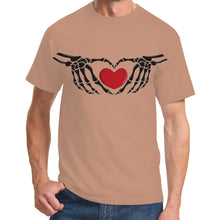 Load image into Gallery viewer, Ti Amo I love you - Exclusive Brand - Feldspar - Skeleton Hands with Heart - Men&#39;s T-Shirt - Sizes XS-4XL
