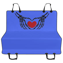 Load image into Gallery viewer, Ti Amo I love you - Exclusive Brand - Neon Blue - Skeleton Hands with Heart - Car Pet Seat Covers
